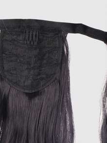 Long Synthetic Ponytail Synthetic Hair Braid - Black - View 3