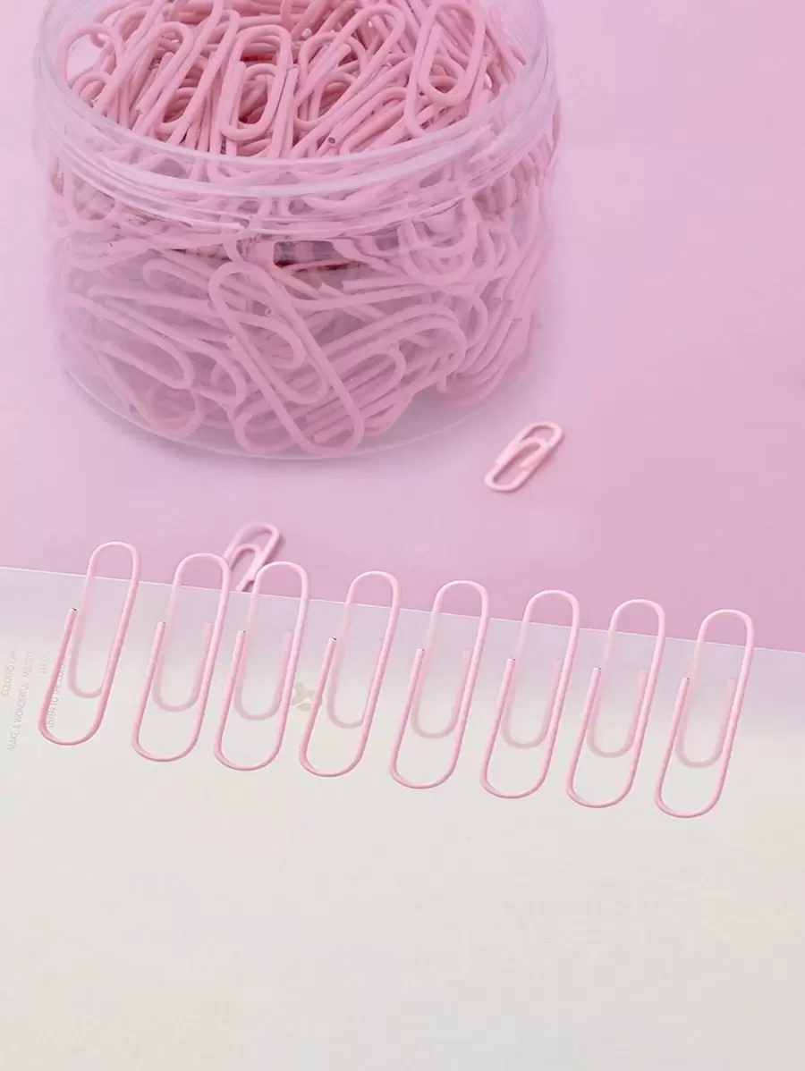 160 قطعة من مشابك الورق باللون الوردي الصلب متعددة الأغراض، لا تنزلق مناسبة للمكتب والمدرسة وملفات العودة إلى المدرسة ، لوازم مدرسية