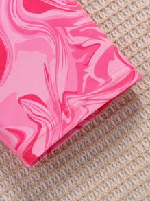 SHEIN 带有抽象彩色多巴胺图案的年轻女孩休闲运动紧身裤