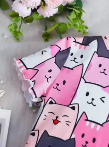 SHEIN Conjunto De Pijama De Niña Joven Con Gráfico De Dibujos Animados