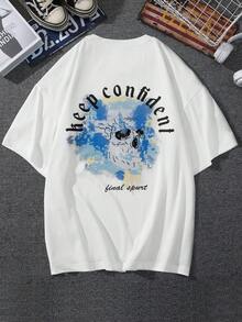 Manfinity Hypemode Men Slogan Graphic Tee - White - View 2