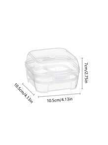 1pc 4-grid Makeup Sponge Storage Box