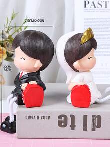 1入組樹脂裝飾物件，現代人物設計家居裝飾工藝品 - 彩色 - 查看 2