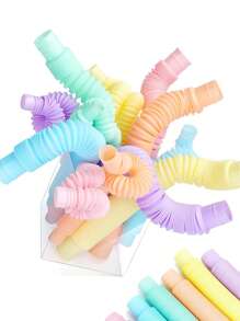3/6/12/24pcs Set Macaron Color Stretchy Mesh Anxiety Relief Toys, Random Color, Creative Toy For Teens - Multicolor - View 1