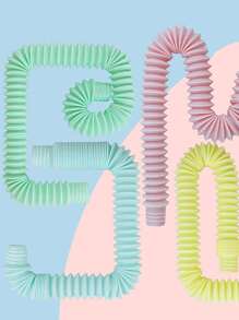 3/6/12/24pcs Set Macaron Color Stretchy Mesh Anxiety Relief Toys, Random Color, Creative Toy For Teens - Multicolor - View 2