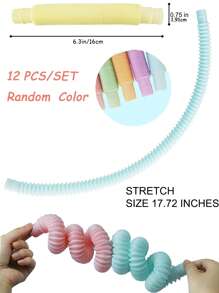 3/6/12/24pcs Set Macaron Color Stretchy Mesh Anxiety Relief Toys, Random Color, Creative Toy For Teens - Multicolor - View 5