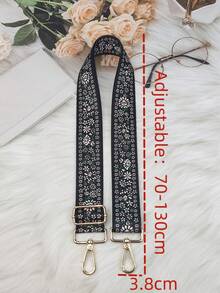 花卉圖形寬可調式包帶可替換包裝配件 DIY 配件可調式肩帶禮品裝飾禮品配件