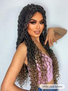 10X5蕾絲超長編織合成假髮 - 彩色 - 查看 2