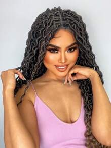 10X5蕾絲超長編織合成假髮 - 彩色 - 查看 4