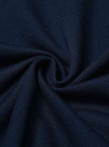 Manfinity Homme Men Striped & Giraffe Print Polo Shirt - Navy Blue - View 7