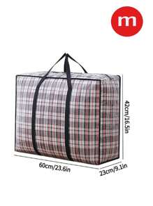 Túi dệt đa chức năng, lưu trữ dung tích lớn, túi di động, quần áo, chăn, chăn, túi hành lý, khóa kéo, túi xách, túi đựng đồ gia dụng, đồ trang trí túi du lịch, đồ trang trí mùa thu, đồ trang trí lễ hội, đồ trang trí phòng, đồ trang trí nhà cửa, đồ trang trí phòng ngủ, đồ tổ chức, đồ lưu trữ gia đình, áo phông trắng nữ, quần đen nữ, quần áo mùa đông cho nữ, váy, - màu đen - Xem 5