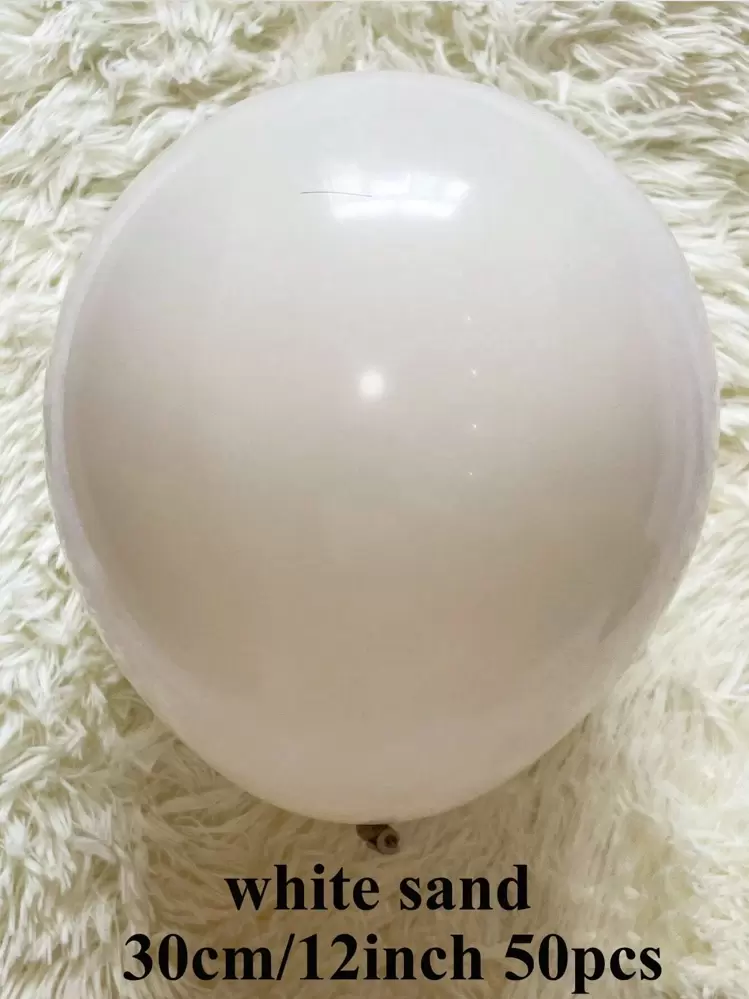 50 piezas de globos de fiesta de 12 pulgadas, decoración de fiesta de cumpleaños, fiesta de graduación con temática de la selva, Navidad - Beis - Añade 4