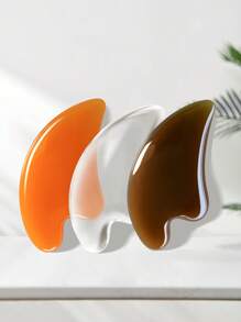 2 tấm Polyresin Facial Gua Sha Board - Cà phê nâu - Xem 1