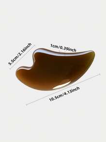 2 tấm Polyresin Facial Gua Sha Board - Cà phê nâu - Xem 5