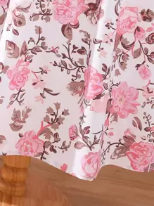 SHEIN Vestido Cami Estampado Floral Para Garotas Adolescentes