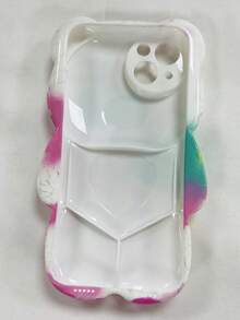 日韓風格的Ins油畫塗鴉兔手機殼，適用於iPhone 11、Xs Max/Xr、12/13 Pro Max和14 - 粉色 - 查看 2