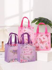 كيس هدايا بتصميم مطبوع من القماش غير المنسوج بفراشة