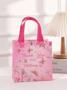 كيس هدايا بتصميم مطبوع من القماش غير المنسوج بفراشة