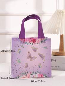 كيس هدايا بتصميم مطبوع من القماش غير المنسوج بفراشة