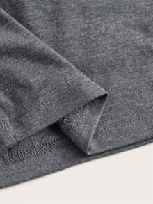 SHEIN Qutie Solid Flare Hem Skort - Dark Grey - View 4