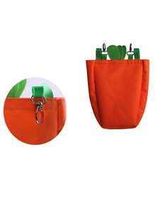 1pc Carrot Design Rabbit Feeding Bag For Small Animal For Food Feeding - Orange - View 4