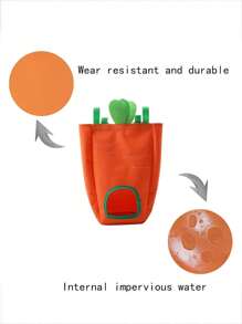 1pc Carrot Design Rabbit Feeding Bag For Small Animal For Food Feeding - Orange - View 5