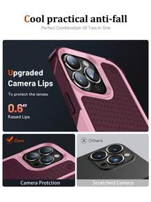 Iphone 16 粉色拼色 PC 防摔手机壳 兼容 iPhone 15/15Pro/15Plus/15Promax - 粉色 - 查看 5