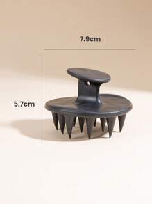 BASIC LIVING 1pc Scalp Massager Shampoo Brush Scrubber With Soft Silicone Bristles For Hair, Wet & Dry Use Home Bathroom Decor Summer