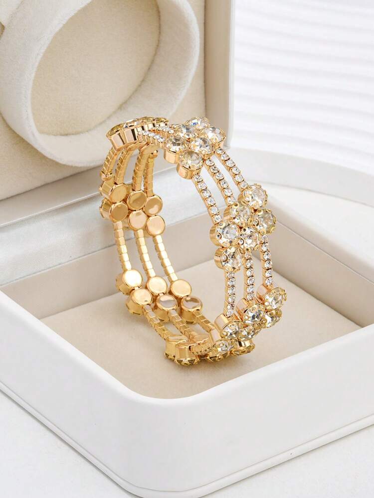 Rhinestone Decor Bangle