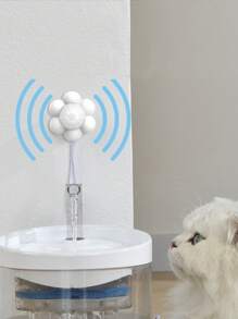 1入組電動寵物飲水器適用於狗狗和貓適用於誘導喝水 - 白色 - 查看 2