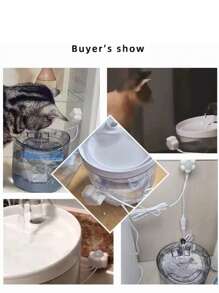 1入組電動寵物飲水器適用於狗狗和貓適用於誘導喝水 - 白色 - 查看 8