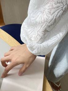 DAZY Solid Open Front Crop Top Without Cami Top - White - View 3