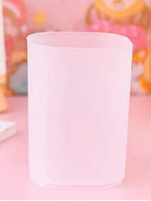 2pcs Clear Pen Holder, Simple Multi-purpose Desktop Stationery Storage Box For Student, Office Stationery Storage - Clear - View 3