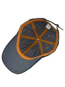 Gorra de béisbol de mezclilla para mujeres con decoración con diamantes de imitación, sombrero de sol - Azul Marino - Ver 2