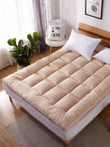 1入組床墊墊，秋冬暖床墊罩，絎縫蓬鬆床墊保護套，伸展 20英寸深，可機洗 - 駝色 - 查看 2