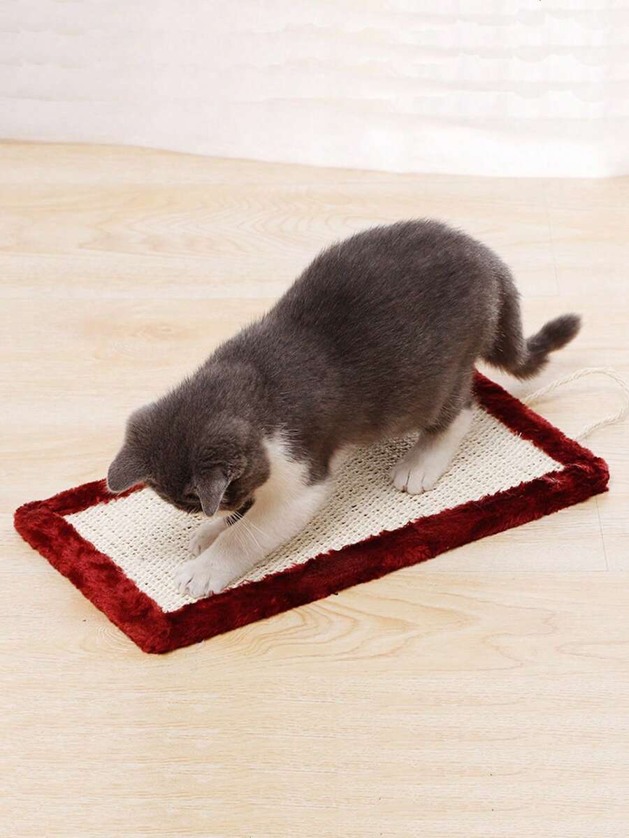 1pc Plush Detail Random Cat Scratcher For Cat For Play - Multicolor - View 1