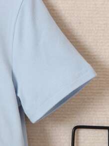 SHEIN Toddler Boys 1pc Cartoon Graphic Tee - Baby Blue - View 3