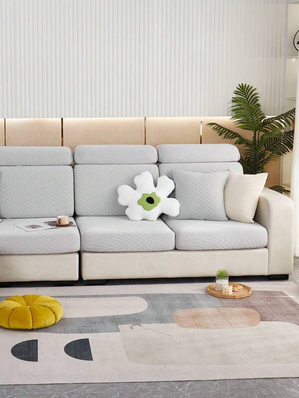 1pc Solid Color Sofa Seat Cushion Cover, Modernist Polyester Sofa Cushion Cover For Home SHEIN USA