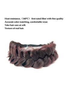 Trenza de pelo sintético medio elástico - Burdeos - Ver 4