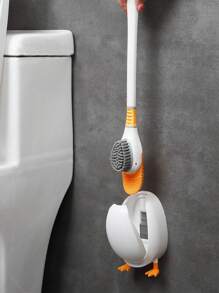 2pcs/set PP Toilet Cleaning Brush, Modernist Duck Design Toilet Brush For Home - Multicolor - View 1