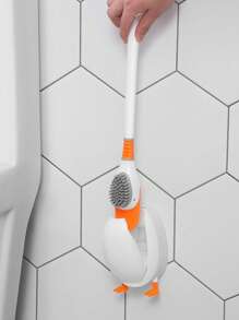 2pcs/set PP Toilet Cleaning Brush, Modernist Duck Design Toilet Brush For Home - Multicolor - View 5