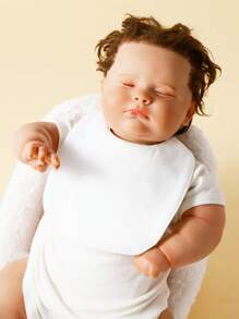 momscare Baby 6 Stücke Lätzchen Einfarbig Gewebe - Weiss - Übersicht 2