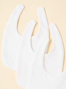 momscare Baby 6 Stücke Lätzchen Einfarbig Gewebe - Weiss - Übersicht 5