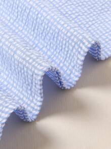 SHEIN 女小童無袖寬鬆短休閒洋裝,合適適合夏天