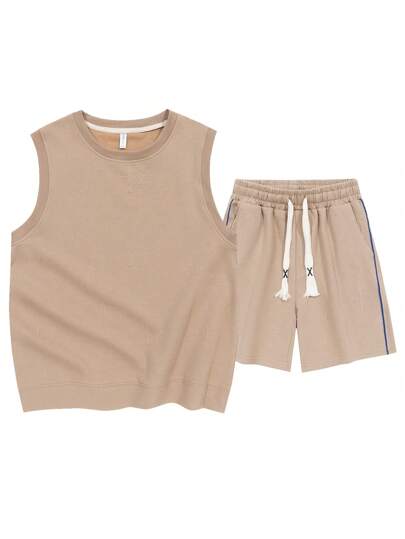 Due pezzi da uomo Coulisse Colore unico Casual