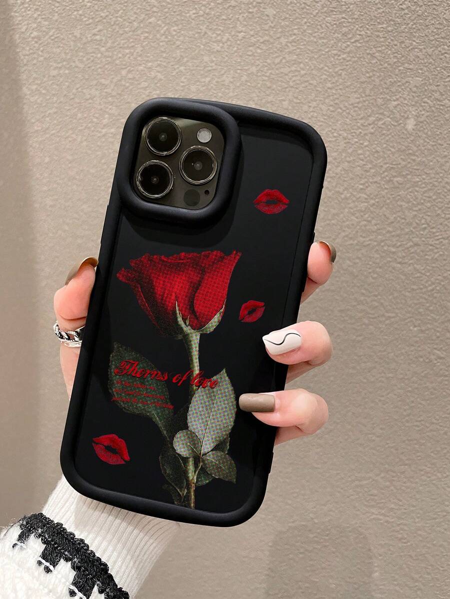 Funda para móvil con estampado de rosa - Multicolor - Ver 1