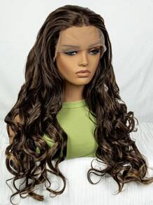 13 X 3 Lace Front Extra Long Body Wave Synthetic Wig - Piano Color - View 1