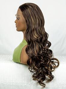 13 X 3 Lace Front Extra Long Body Wave Synthetic Wig - Piano Color - View 4