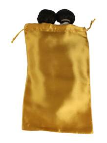 1 túi đựng tóc giả Satin - Đồng - Xem 2