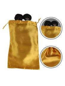 1 túi đựng tóc giả Satin - Đồng - Xem 8